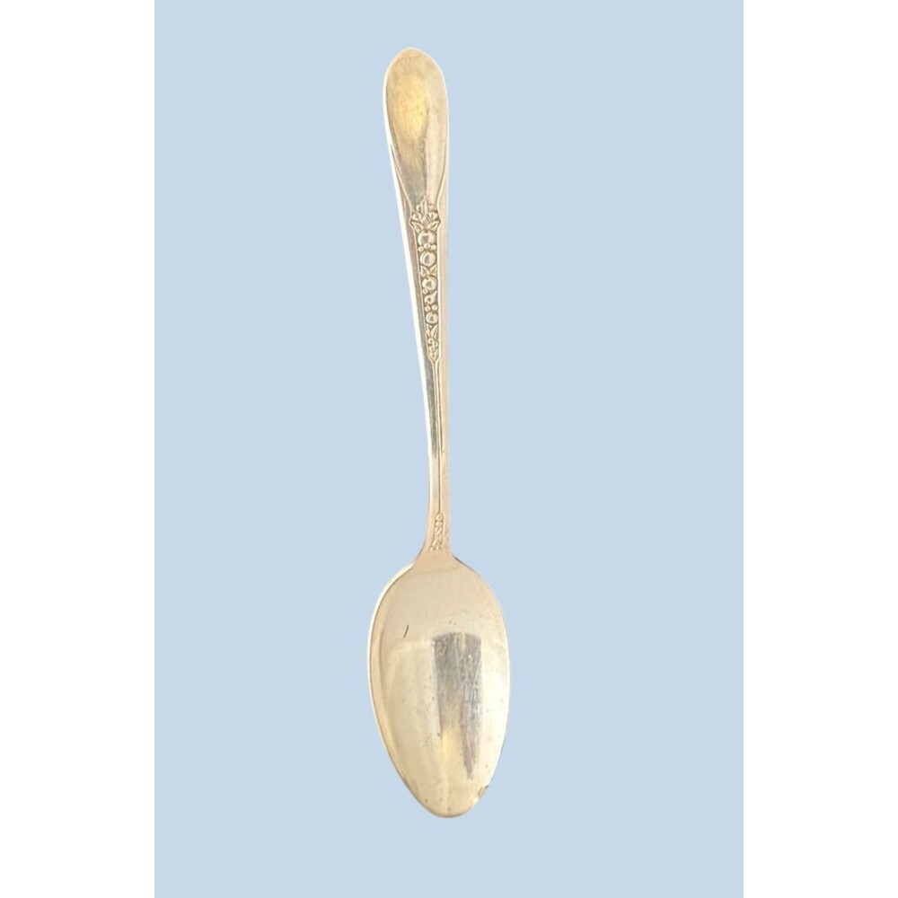 Wm Rogers Mfg Co Original Rogers Serving Spoon Fruit Motif Silverplate VTG 1890s